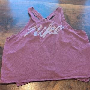 Nike Pink Crop Tank Top Relaxed Fit